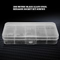 Miniatyrbillede 3 af 5: 200 stk. M3 M4 M5 M6 M8 Allen-hoved Sokkel Hex Grub Skrue Sæt Sortimentspak (Sort Legeret Stål)