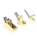 Miniatyrbilde 2 av 5: 5-delt sett med trebearbeidingsplaner, buede metallkobber, luthierverktøy, fiolin, bratsj, cello, treinstrument