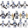 Miniatyrbild 1 av 5: 501:a Klonkrigare Actionfigurer 17 st. Star Wars Minifigurer Byggklossar Leksaker Stridsset med Tillbehör