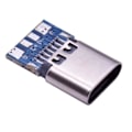 Miniatyrbillede 3 af 5: 10 stk USB 3.1 Type C Stik 14 Pins Hun Stikkontakt Gennemhul PCB 180 Vertikal Skærm USB-C1