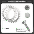 Miniatyrbilde 3 av 5: Huamade 2 stk. Premium Rustfritt Stål Pigger for Worx S/M Modell, 2 stk. Rustfritt Stål Skruepigger Traksjonsforsterker, Robotergressklipper Hjulstørrelse 205mm