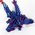 Miniatyrbillede 4 af 5: 3D-Printet Gemsten Drages Gave Gradient Høj-End Figur Miljøvenlig Krystal Drages Legetøjsfigur, Rød