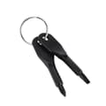 Portable Stainless Steel Screwdriver Set with Keychain - 2 Pieces (Black)