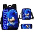 Sonic The Hedgehog Backpack Three-Piece Set School Bag