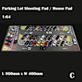 Miniatyrbillede 3 af 4: 1/64 Parkeringsplads Matte Modelbil Køretøjs Scene Display Stor Garage Legetøj Mus Pad *1 W