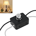 Miniatyrbillede 5 af 5: Indbygget Dæmperskifter Combo Kit 120V Rotationsdæmperskifter Udskiftning til Bordlamper / Gulvlamper