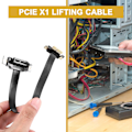 Pikkukuva 5 / 5: PCIE X1 Nouseuttajakaapeli Kaksois 90 Asteen Oikea Kulma PCIe 3.0 x1 - x1 Jatkokaapeli 8Gbps PCI Express 1x Nouseuttajakortti 20cm