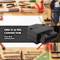 Miniatyrbillede 2 af 5: Universal OBD2 OBD II 16-polet stik Diagnostisk værktøj Adapter OBD stik + Hus + Terminal + skruer