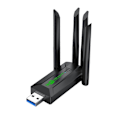 Miniatyrbillede 1 af 5: 1200Mbps Dobbelt Bånd USB3.0 Wifi Adapter 2.4GHz 5GHz WiFi Adapter med 4 Antenner PC Mini Computer Net