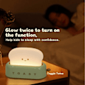 Miniatyrbilde 4 av 5: Barne nattlys, søt toastlampe for barnerom, byttbar kontroll, bærbar, oppladbar, dimbar, bursdags- og julegave til gutter og jenter