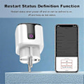 Miniatyrbilde 4 av 5: 20A Smart Socket Tuya Wifi Smart Plugg Strøm AC100-240V Uttak Alexa Home Stemmestyring Timing Socket Tuya S