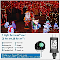 Miniatyrbilde 2 av 5: Røde Halloween-lys, 200 LED julelys utendørs vanntett, juletrelys innendørs, 8 moduser 20 meter