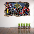 Miniatyrbild 3 av 5: Superhjälte Väggdekal för Pojkars Sovrum - Lätt att Skala och Klistra Vinyldekaler för Barnrum - 24\" x 16\"
