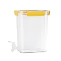 Cold Water Kettle Large Capacity Thick Faucet Sealed Beverage Storage Jug for Kitchen Yellow‑4.5L