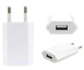 USB-laddare kompatibel med iPhone / Samsung 5V / 1A och andra Vit