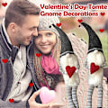 Miniatyrbillede 3 af 5: Valentinsdag Par Faceløs Dukke Plyslegetøj Håndlavet Elf Dukke Hjemmepynt til Børn og Voksne