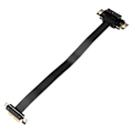Pikkukuva 2 / 5: PCIE X1 Nouseuttajakaapeli Kaksois 90 Asteen Oikea Kulma PCIe 3.0 x1 - x1 Jatkokaapeli 8Gbps PCI Express 1x Nouseuttajakortti 20cm