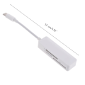 Miniatyrbillede 5 af 5: Kortlæser USB C Kortlæser Adapter Understøtter TFSD XD Hukommelseskortlæser