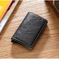 Miniatyrbillede 4 af 5: Sort-RFID NFC Beskyttelse Wallet Kortholder 5 stk. Kort (Ægte Læder) Sort