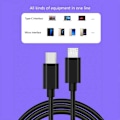 Miniatyrbilde 3 av 5: USB C til Micro USB Kabel Micro USB til USB Type C Adapterkabel USB-C til MicroB