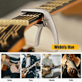 Miniatyrbild 5 av 5: Nirvana Enhandsutlösande Capo / Capo för Akustisk Gitarr, Elektrisk Gitarr, Västerländsk Gitarr, Konsertgitarr, Bas, Ukulele, Silver