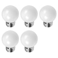 Pikkukuva 1 / 5: 5 kpl E27 0,5W AC220V Valkoinen hehkulamppu Koristelamppu