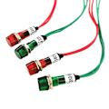 Miniatyrbilde 2 av 2: 220v/380v Flat Head Indikator Vannkokere Flush Panel Montering Signallampe