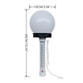 Miniatyrbild 3 av 5: Pooltermometer Flytande Pooltermometer med Solcellsdriven LED-lampa för Pool Damm Spa Badtunna W