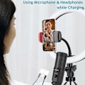 Miniatyrbild 3 av 5: Mikrofonadapter för Livestreaming till Mikrofon & 3.5mm Hörlursadapter