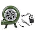 Miniatyrbilde 1 av 5: Kraftig BBQ-blåsere Kullgrillstarter BBQ-vifte, Røykovn Vifte Jern Elektrisk Blåsere AC100-240V 2900rpm Justerbar