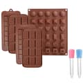 Chokladformar - Set om 5 - Silikon - Non-stick - För kakor och isbitar