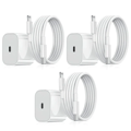 iPhone Laddare - Snabbladdare - Adapter + Kabel 20W USB-C 3Pcs