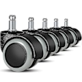 Miniatyrbilde 1 av 5: Reservedeler for kontorstolhjul - Hardt gulv - 5-pakning - 11 mm / 22 mm - For spillstoler, dreiestoler, Pr