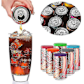 Miniatyrbild 2 av 3: Soda burk lock, 6-pack återanvändbara silikonburkar för läsk/dryck/öl, passar standard sodaburkar (flerfärgade)