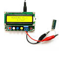 Pikkukuva 1 / 5: Digitaalinen kondensaattorimittari induktanssin ja kapasitanssin L/C-mittari LCD-kapasitanssmittari testaaja Mini USB-liitäntä USB-kaapelilla