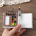 Miniatyrbilde 3 av 5: Reisemalepalett, Mini Vannfargemalingssett, Bærbar Malepalett for Reise, Vannfargemaling