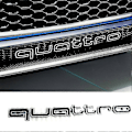 Miniatyrbild 1 av 3: Cool Quattro Logobadge Emblem Bilsticker Frontgrill Nedre Trim För Aud-i A6 A7