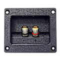 Miniatyrbillede 2 af 5: 2 stk. DIY Bilstereo 2-vejs Højttalerboks Terminal Fjederkop Stik Bananstik og stik Subwoofer Stik 93x80mm sort