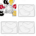 Miniatyrbillede 5 af 5: 12 stk. DIY Under Eye Patches Forme Sikker Sund Naturlig Genanvendelig Transparent Øjenmaske Patch Bakke Plade