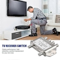 Miniatyrbilde 4 av 5: 2 Inn 4 Ut Diseqc 4x2 Bryter Satellittsignal Multiswitch Lnb Spenning 950-24000mhz For Tv-Mottaker