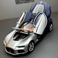 Miniatyrbillede 4 af 5: Legetøjsbilmodel i metal 1:24 Bugatti Atlantic sportsvogn med lyd og lys, træk-tilbage-model