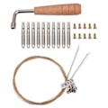 Miniatyrbilde 1 av 5: 10 stk Stemmeskruer & 10 stk Nitter, med L-formet Stemmenøkkel, 10 strenger Laiyaqin strenger for Lyre Harpe S