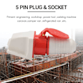 Miniatyrbilde 4 av 5: 16 Amp 5-polet Stikkontakt & Kontakt Vanntett IP44 3-Fase 380-415v 3P + N + Jord 16A