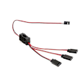 Pikkukuva 1 / 5: 1 kpl RC Servo-jatkekaapeli 1-3 Y-johdin LED-valon ohjaukseen Virtakytkin JR Futaba RC-mallille