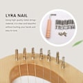 Miniatyrbilde 4 av 5: 20 stk Stemmeskruer og 20 stk Nitter, med L-formet Stemmenøkkel, for Lyre Harpe Liten Harpe Musikkstreng