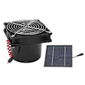 Miniatyrbild 1 av 4: Solcellsdriven Fläkt Effektiv Värmeavledning Ventilation 50W Solpanel Fläkt Kit 512V