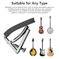 Miniatyrbild 5 av 5: Gitarr Kapo Professionell Akustisk Gitarr Kapo Bottenstödstyp Inbyggd Gummikudde Metall Gitarr Kapo Stränginstrument Tillbehör för Folk Klassi