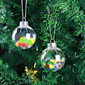 Miniatyrbilde 4 av 5: 15 stk Runde Gjennomsiktige Juleballer Fyllbare DIY Juletrærballer Laget Av Plast Julekule