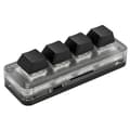 Mini 4-Key Gaming Keyboard Mechanical Keyboard Type C to USB Interface Programmable Black with RGB Light