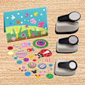 Pikkukuva 3 / 5: 3 kpl Paper Craft -reikäleikkaimet - Yksireikäinen, Reikäleikkausmuodot, Reikäleikkaimet käsitöihin 9/16/25mm C